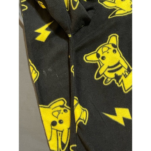 Pokémon Pikachu Big Kid Pajamas Onesie with Hood Yellow Size Large 12/14 - Picture 8 of 8